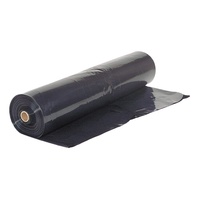 Rouleau de bâche en plastique PE noir de 6 mil, 10x100, pour peinture et protection, film souple anti-humidité moulé par soufflage