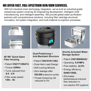 Système <span class=keywords><strong>de</strong></span> filtration d'eau RO à 5 étapes pour usage domestique et extérieur - 75 GPD avec réservoir <span class=keywords><strong>de</strong></span> stockage Conforme RoHS OEM - Product Image 5