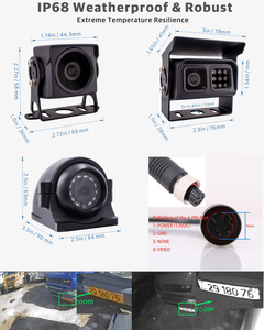 Kit DVR de camion de véhicule mobile ODM/OEM 4 canaux 1080P avec caméra de voiture étanche IR moniteur IPS 7 "pour flotte camion <span class=keywords><strong>Van</strong></span> Bus - Product Image 3
