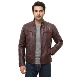 Top Trending <b>Winter</b> Warm OEM Design Slim Fit Men's <b>Leather</b> <b>Jacket</b> Breathable Fashion <b>jacket</b> for men - Product Image 1