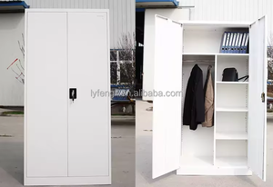 Armoire Métallique Style Industriel Moderne, Autoportante, Facile à Assembler, Pliable, Verrouillable, avec Fonction de Suspension pour Maison, Hôtel, Salle de Sport, Chambre - Product Image 5