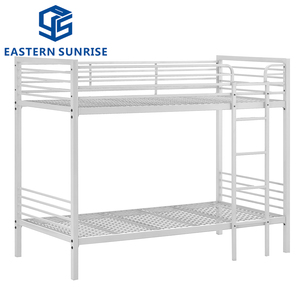 Estructura de Cama Literas Doble de Metal Azul Vibrante, Diseño de Base de Rejilla, para Uso en Dormitorios y Hogares, Construcción de Acero Resistente - Product Image 5