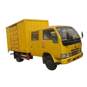 Cheap price light duty Corrugated van box carrier dongfeng CAPTAIN RHD 4T dry goods transported van cargo truck