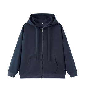 Nouveau sweat à capuche unisexe zippé 2025 |   Pull en coton Sea Island 330GSM, poids lourd |   Vêtements de rue personnalisables pour la vente en gros - Product Image 3