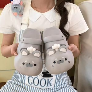 รองเท้าแตะผู้หญิง XIXITIAO ลายการ์ตูน<span class=keywords><strong>สิงโต</strong></span>ทะเลน่ารัก สไตล์แมรี่เจน พื้นหนา กันลื่น ปิดนิ้วเท้า เหมาะสำหรับใส่กลางแจ้ง ทำจากวัสดุ EVA นุ่ม - Product Image 4