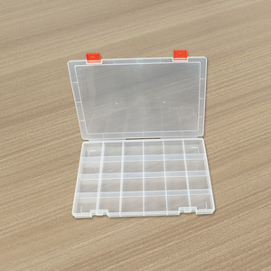 Transparent PP Plastic Storage Box 24 Grids Covered Compartments For Jewelry Organizing Desktop Storage - Product Image 4