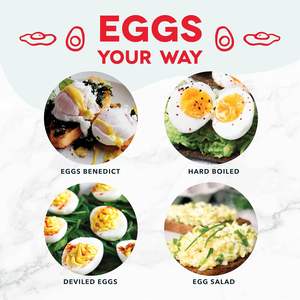 <span class=keywords><strong>Cuiseur</strong></span> à œufs rapide, capacité de 6 œufs, électrique, pour œufs durs, pochés, brouillés, omelettes, arrêt automatique, boîtier en plastique (DEC005AQ) - Product Image 4