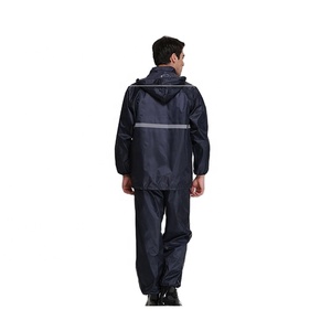 <span class=keywords><strong>Homme</strong></span> polyester imperméable veste de <span class=keywords><strong>pluie</strong></span> avec <span class=keywords><strong>pantalon</strong></span> et ligne réfléchissante - Product Image 3