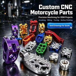 Servicio de Mecanizado de Precisión de Piezas de Motocicleta CNC Personalizadas, Componentes Metálicos Anodizados, Fresados y Torneados, Tecnología de Electroerosión por Hilo 3D para OEM - Product Image 1