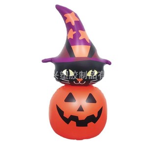 Inflatable Pumpkin Cat Decoration 115cm Halloween Outdoor Yard Decor PVC Material Party Festival Use - Product Image 5