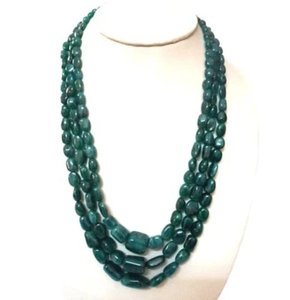 สร้อยคอลูกปัดมรกต4กะรัตอัญมณีหลวมสำหรับราคาขายส่งดีไซน์ล่าสุด - Product Image 1