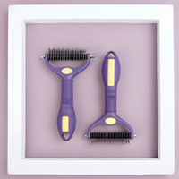 Peigne démêlant pour animaux de compagnie, peigne de toilettage pour chiens et chats, peigne pour enlever les poils de chien