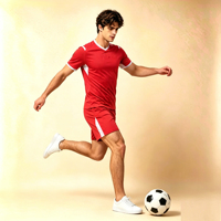 Ensemble de maillots de football en mesh en gros, personnalisable avec logo, pour jeunes, enfants, école, sport, tennis, 2 pièces