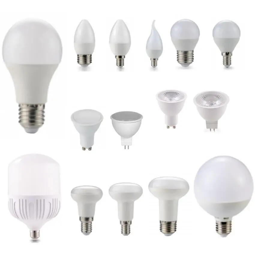 Alibaba Wholesale 220V 5W 7W 9W 12W 15W 18W 20W 30W 40W 50W A60 G45 GU10 MR16 C37 T80 R80 G95 E14 E27 SKD Raw Material Led Bulb