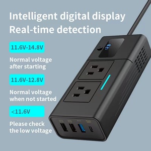 Convertidor de Corriente para Auto de 200W y 110V con Puerto USB y Encendedor de Cigarrillos, <span class=keywords><strong>Adaptador</strong></span> de Inversor de Energí<span class=keywords><strong>a</strong></span> para Vehículos - Product Image 6