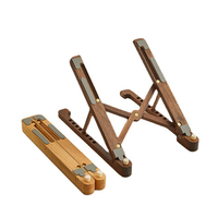 Support de bureau pour ordinateur portable en bois réglable de haute qualité, pliable, portable, support de tablette, support de téléphone portable