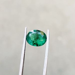 คริสตัลพลอยสีเขียวมรกตธรรมชาติทำด้วยมือขนาด20มม. ผลิตภัณฑ์รูปไข่สำหรับการทำเครื่องประดับโหราศาสตร์สูง8มม. - Product Image 5