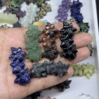 Figur Batu Kristal Alami Grosir Bentuk Bunga Tiga, Batu Mentah, Dipoles Tangan, Bentuk Tidak Beraturan, Ornamen Batu 3 Bunga, Kristal Rambut