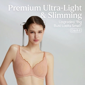 <span class=keywords><strong>Reggiseno</strong></span> <span class=keywords><strong>Minimizer</strong></span> a Copertura Totale Ultra Sottile in Rete con <span class=keywords><strong>Ferretto</strong></span>, Taglie Forti, in Pizzo Solido, <span class=keywords><strong>Senza</strong></span> Cuciture, Morbido, Traspirante, Anti-Cedimento - Product Image 1