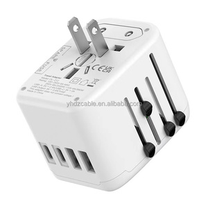Adaptador de viaje 2USB + 2USB C de 4 puertos para <span class=keywords><strong>iPhone</strong></span> 15 PD3.0 cabezal de carga rápida Android universal World <span class=keywords><strong>socket</strong></span> - Product Image 2