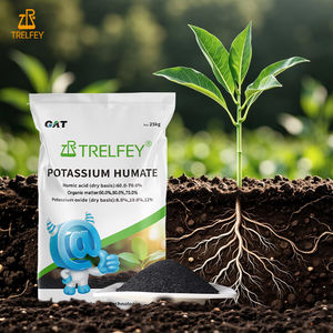 Poudre <span class=keywords><strong>d</strong></span>'humate de potassium micronisée 12% K2O, acide humique en flocons pour la réhabilitation des sols salins, solution de pulvérisation foliaire - Product Image 3
