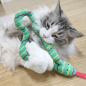 Jouets pour chats écologiques en forme de serpent, doux, durables, à la mode, en peluche, personnalisés, interactifs, pour animaux de compagnie - Product Image 3