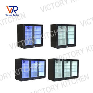 VICTORY KITCHEN Comptoir de bar à triple porte arrière Présentoir de boissons Armoire à vin vitrine de bar de glace pour restaurant supermarché - Product Image 5
