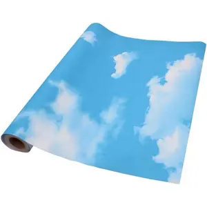 Blue Cloudวอลล์เปเปอร์กระดาษติดผนังธรรมชาติ3d,วอลล์เปเปอร์เพดานภาพจิตรกรรมฝาผนังท้องฟ้า