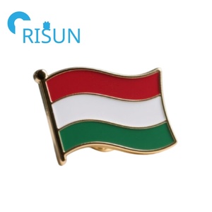 Personnalisé Métal Hongrois Voyage Souvenir Hongrie Pays Drapeau Carte Emblème National Broche Badge Cadeau Hongrie Pin Badge - Product Image 3