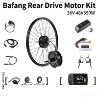 Kit de roue arrière avec moteur Bafang G020 36V/48V 350W, silencieux et fiable, pour conversion de vélo électrique et améliorations DIY