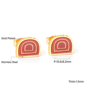 Creativo lindo Acero inoxidable Pizzas croissant panadería <span class=keywords><strong>berenjena</strong></span> lindos pendientes divertidos <span class=keywords><strong>hamburguesa</strong></span> Stud pendiente para niños chico - Product Image 6