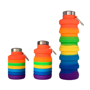 Thiết kế mới lớn 700ml thân thiện với môi xách tay BPA free Silicone chai nước Silicone du lịch chai - Product Image 4