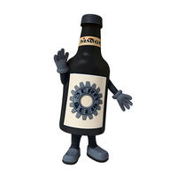 Costumes de mascotte personnalisés en forme de bouteille de vin de dessin animé par le fabricant Shengye pour les événements d'entreprise, les entreprises, les événements d'entreprise, l'image de marque, la mascotte