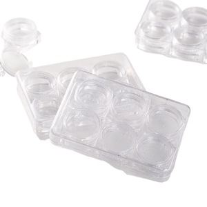 Nail Polish Powder Container Set 2.5g 3g Square <b>Round</b> Plastic Cosmetic Packaging for Makeup Organizers - Product Image 4