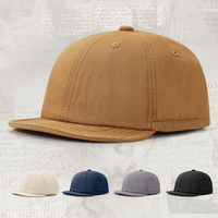 Casquette de travail personnalisée avec logo, à cordon de serrage, à visière courte, ajustée, non structurée, pour hommes et femmes, OEM