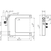Barrière optique laser Di-Soric OGUL051G3-T3/V4A, IP67, 10-30V DC, connecteur M8, acier inoxydable, capteur optique, fabriqué en Allemagne