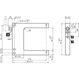 Barrera de Luz de Acero Inoxidable Di-Soric OGU051G3-T3/V4A, 10-30 V CC, IP67, Conector M8, Sensor Óptico Fotoeléctrico LED - Product Image 2