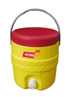 Refroidisseur en plastique HS refroidisseur de boisson d'eau glacée avec carafe poitrine de glace avec robinet d'eau et poignée de transport avec logos