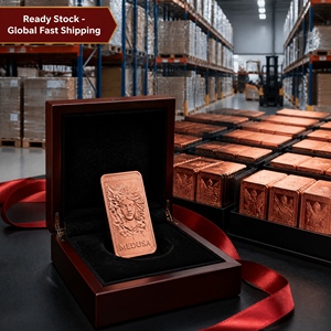 Barre commémorative de 1 oz en cuivre fin .999, série légende mythologique, avec relief 3D personnalisé, Medusa et Hades, pour cadeau de luxe - Product Image 6