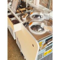 Chariot à glaces mobile électrique à batterie tout-en-un, la machine idéale pour produire des glaces fraîches servies et exposées en magasin