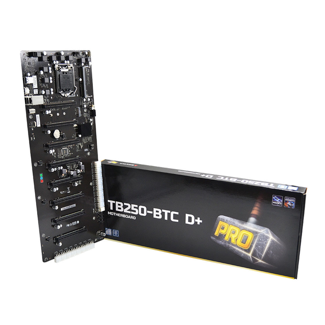 TB250 D+ Plus In-line 8 GPU PCI-E 16x Graphics Card 1151-pin DDR4 8 Card Computer Motherboard