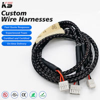 Kabel Daya Silikon Konektor Elektronik 3 Arah 4PIN GH1.25 Kustom 28AWG