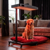 Appareil de luminothérapie rouge portable sur pied avec support métallique renforcé et roulettes pour grand panneau de luminothérapie infrarouge