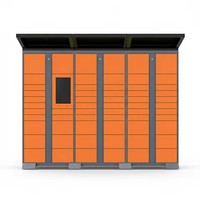 Casier intelligent en acier Linqu pour extérieur, personnalisé, étanche, résistant à la rouille, assemblé, multi-portes, avec serrure électronique haute fréquence