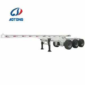 Dolly Bánh Xe Thứ Năm Liên Kết Phẳng 3 Trục 40ft Container Buộc Lại Trailer Xe Tải Xe Tải Với Twist Khóa