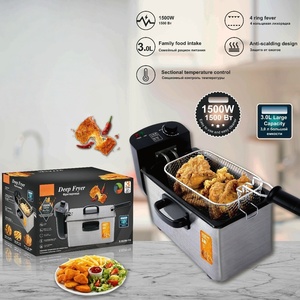 <span class=keywords><strong>Friteuse</strong></span> électrique à usage domestique avec matériau antiadhésif en acier inoxydable de grande puissance pour frire les poulets et les frites - Product Image 5