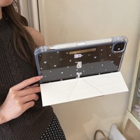 Casing iPad Motif Kartun Hewan Baru dengan Kancing Pengunci untuk iPad Mini6 8.3 inci Pro 2025 12.9 Inci Air5 10.9 10th Pelindung