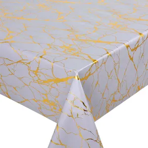 Nappe en PVC en tissu imprimé de vente chaude nappe en polyester