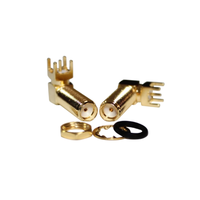 Connecteur coaxial SMA-KWE-23mm en laiton, connecteur RF PCB femelle SMA à angle