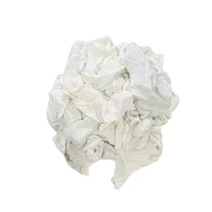 Cotton Fabric Cut Pieces Good Absorbent Industrial Cleaning Used Second Clothing Rags White T-shirt 100% Cotton Rags